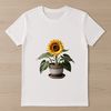 Vibrant Sunflower Against a Clear Blue Sky A high-resolution image of a single sunflower in full bloom, set against a clear background.