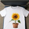 Full Bloom Beauty - Free PNG Download A close-up illustration of a sunflower in full bloom, set against a clear background with transparent edges.