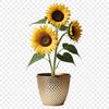Vibrant Sunflower Image for Print A large, high-resolution sunflower with a clear background in PNG format, suitable for sublimation and print.