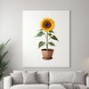 High Resolution Flower Image Download A large, high-resolution image of a single sunflower in a transparent background, suitable for commercial and personal use.