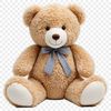 A high-resolution transparent teddy bear image in PNG format with a clear background.