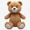 A high-resolution transparent teddy bear with a clear background, suitable for commercial or personal use in designs.