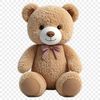 A high-resolution transparent PNG image of a cuddly teddy bear on a clear background.