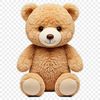 A large transparent PNG image of a cuddly teddy bear with a clear background.