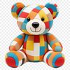 A high-resolution transparent PNG teddy bear with a clear background.