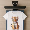 A high-resolution image of a majestic tiger in clear background with transparent PNG format.
