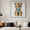 A high-resolution transparent image of a tiger with a clear background.