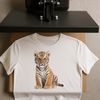 A high-resolution transparent image of a tiger on a clear background, suitable for sublimation printing and commercial use.