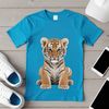 A high-resolution transparent PNG image of a large tiger in a clear background.
