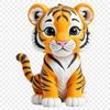 Majestic Tiger PNG Image A high-resolution transparent PNG image of a majestic tiger in clear background.