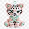 A high-resolution transparent PNG image of a tiger on a clear background.
