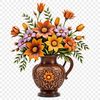 A colorful arrangement of various flowers in a vase.