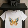 Delicate Butterfly Close-up Close-up illustration of an insect with delicate wings and a slender body, suitable for print use or web design projects.