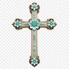 Transparent Religious Cross Symbol PNG A free downloadable transparent PNG file featuring a detailed cross symbol commonly used in religious designs.