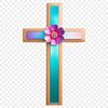 Minimalist Cross Graphic A large, transparent PNG graphic illustration of a cross with a simple, minimalist design.