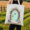 Illustrative fairy door with clear background, perfect for web design, stickers, or personal invitations.
