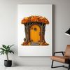 Magical Door Design with Clear Background A whimsical fairy door with a transparent background, perfect for printing or using in digital designs.