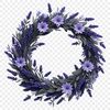 Clear Background Flower Garland A high-resolution floral wreath with clear background, ideal for commercial or personal use in designs and prints.