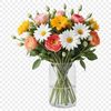 A high-resolution bouquet of flowers with a clear transparent background, suitable for sublimation printing.