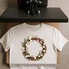 Decorative Foliage Wreath Image A decorative floral wreath made up of various flowers and foliage, suitable for sublimation or print.