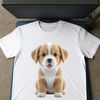Adorable Canine Companion PNG A small dog with a curious expression, suitable for various commercial uses such as stickers, invitations, and signs.