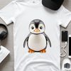 Adorable Baby Penguin Standup A cute, young penguin standing on its feet, shown in a transparent PNG format.