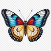 Detailed Butterfly PNG Design A colorful butterfly with intricate details in high resolution on a transparent background.