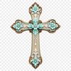 A transparent high-resolution image of a simple crucifix with a clear background.
