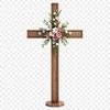 Beautiful Cross Silhouette Image A transparent high-resolution cross with intricate details on a clear background, ideal for sublimation printing.
