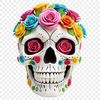 Free Halloween Clipart Image A simple transparent skull graphic with a clear background.