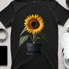 Free High Res Flower PNG Image A high resolution PNG image of a sunflower in a flower pot with a clear background.