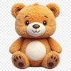 A transparent PNG image of a teddy bear suitable for various creative projects such as printing, web design, or crafting.