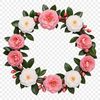 High Res Floral Circle PNG Image A floral wreath design in high resolution PNG format, suitable for commercial or personal use with clear background.