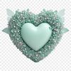 Beautiful Heart Icon with Transparent Background A large, high-resolution heart icon with a transparent background, ideal for commercial use in various designs.