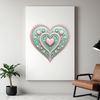 A free PNG download of a stylized love heart with a clear background.