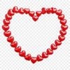 Clear Heart Graphic for Design A clear transparent heart graphic with a simple background, ideal for digital and print designs.