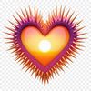 Free Love Heart Clip Art with Clear Background A transparent PNG heart icon with a clear background, ideal for web design and print projects.