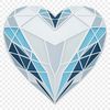 A high-resolution love heart icon with a transparent background, suitable for commercial use.
