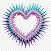 A high-resolution transparent heart graphic with a clear background, suitable for sublimation and commercial or personal use.