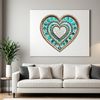 Beautiful Heart PNG Design A transparent heart graphic with a clear background, suitable for sublimation printing or digital designs.