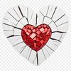 A high-resolution PNG image of a stylized heart symbol, suitable for commercial use or DIY projects.
