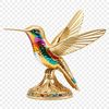 A high-resolution transparent image of a hummingbird with a clear background.