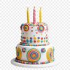 Celebration Cake Design A colorful cake with candles on top, perfect for a birthday celebration.