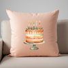 A high-resolution PNG image of a colorful birthday cake with clear background and transparent edges.