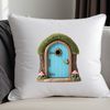 Enchanted Fairy Door Illustration A whimsical illustration of a fairy door with a clear background, designed for high-resolution printing or digital use.