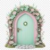 Clear Background Fairy Portal A high-resolution, clear background illustration of a miniature fairy entrance, ideal for DIY projects and creative use.