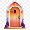 Transparent Fairy Door Graphic A small, transparent PNG image of a fairy door with a clear background.