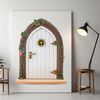 Magical Doorway to Wonder A whimsical fairy door with a clear background and transparent edges, suitable for commercial or personal use.