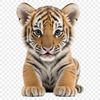 Large Transparent Tiger PNG Image A high-resolution transparent PNG image of a large tiger standing in a clear background.