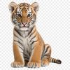 An illustration of a big cat in its natural habitat, available for free commercial use as a PNG file.